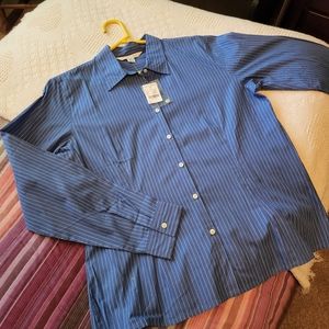 Casual Corner, size 12, blue blouse